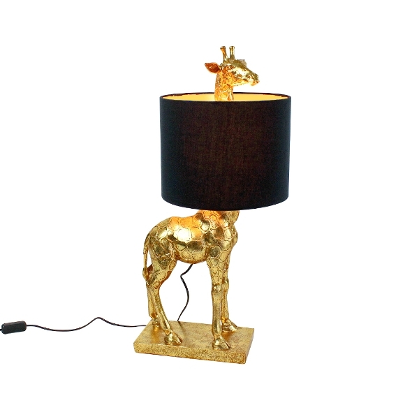 Staande lamp "Giraffe" goudkleurig